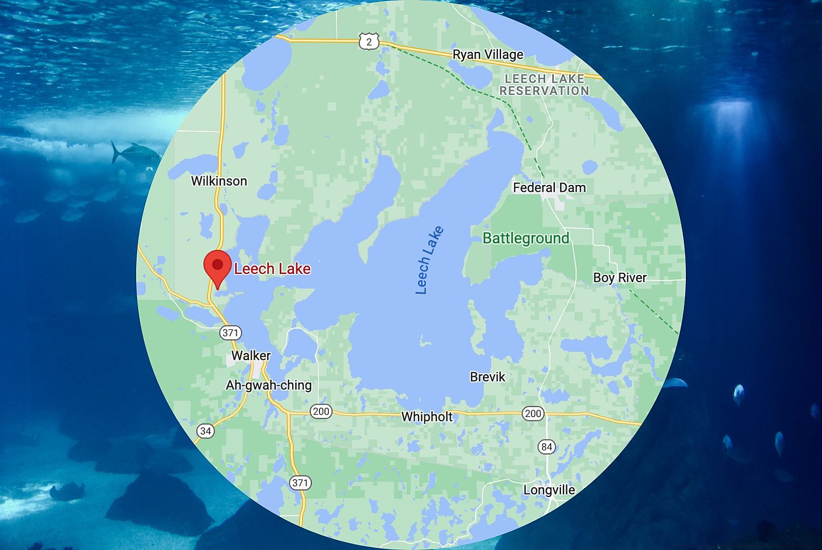 Leech Lake Minnesota-Google Maps